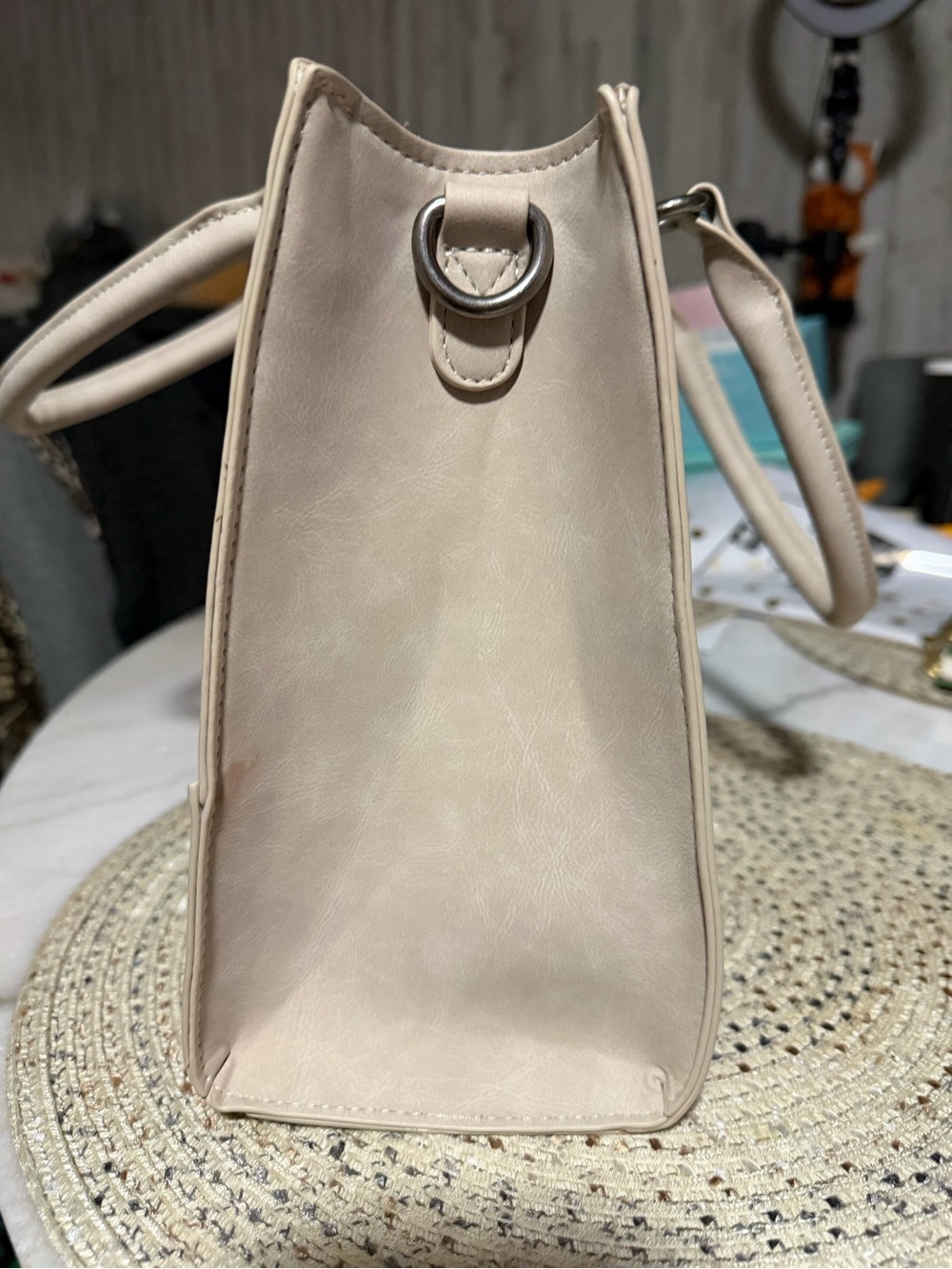 Wrangler Cream Satchel with Brown Western Embroidery - Picture 5 of 8